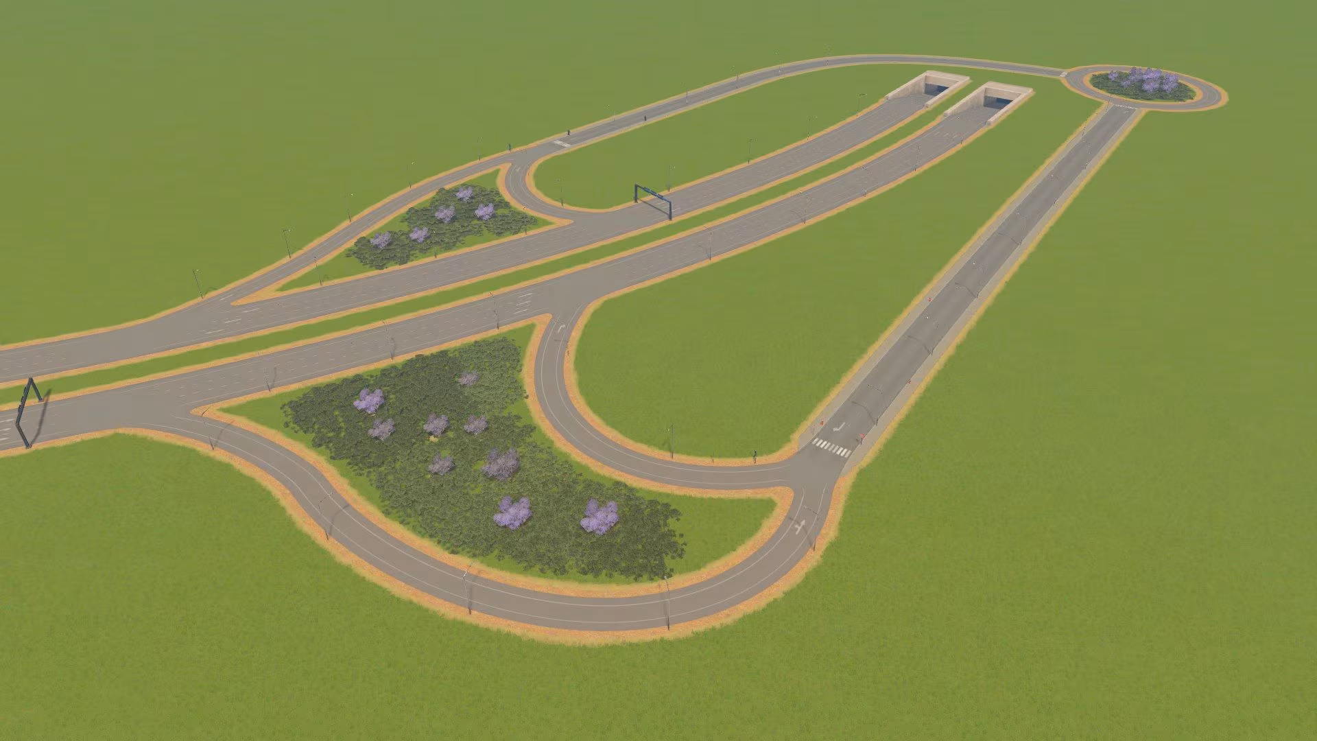Autobahn Auffahrt im Asset Editor von Cities: Skylines.