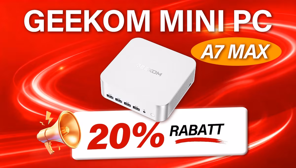 Anzeige: GEEKOM A7 MAX Ryzen 9 Mini-PC jetzt mit 20% Rabatt – Prime-Day-Preisgarantie inklusive