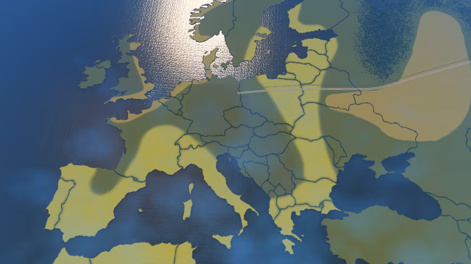 Europakarte in Cities: Skylines
