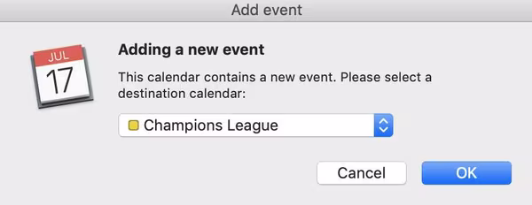 MacOS neues Ereignis zum Kalender hinzufügen.